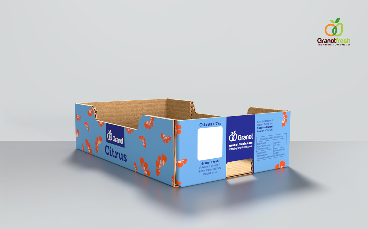 Agvertising Box design Package design box branding package branding fresh produce package design ahoy creative advertising agency granot fresh citrus box export carton crate